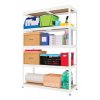 Kovový bezšroubový regál FUTUR PLUS, 180 x 120 x 45 cm, 200 kg / pol., 5 MDF polic, bílá