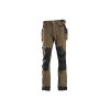 Kalhoty CXS NAOS pánské, khaki-olive, HV oranžové doplňky