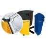Odpadkový koš na tříděný odpad - rotační - sestava 3 x 12 l, víko