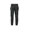 Kalhoty CXS LEONIS, pánské, černé s modro/červenými doplňky (Velikost 46)