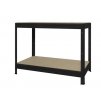 Dílenský stůl hobby HEAVY RACK, nosnost police 600 kg, 120 x 60 x 87 cm, černý