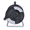 53733 3 solight prodluzovaci privod na bubnu 4 zasuvky 50m cerny kabel 3x 1 5mm2