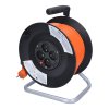 53739 2 solight prodluzovaci privod na bubnu 4 zasuvky 50m oranzovy kabel 3x 1 5mm2