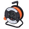 53772 2 solight prodluzovaci privod na bubnu 4 zasuvky 15m oranzovy kabel 3x 1 5mm2