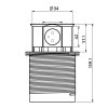 Solight výsuvný blok zásuvek, 3 zásuvky, 2x USB, kruhový tvar nízký, prodlužovací přívod 1,5m, 3 x 1mm2, stříbrný