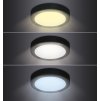 Solight LED mini panel CCT, přisazený, 24W, 1800lm, 3000K, 4000K, 6000K, kulatý, černá barva