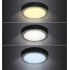 Solight LED mini panel CCT, přisazený, 24W, 1800lm, 3000K, 4000K, 6000K, kulatý, černá barva