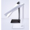 Solight LED stolní lampička stmívatelná, 12W, volba teploty světla, USB, bílý lesk