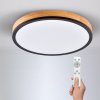 Solight LED stropní osvětlení s dálkovým ovládáním, 40W, 3300lm, kulaté, dřevo, 45cm