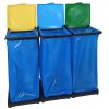 Stojan na odpadkové pytle 3×120 l, tříděný odpad