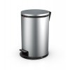 Nášlapný kosmetický koš Hailo Pure.M, 12 litrů, stříbrný lak