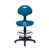 Zvýšená laboratorní židle PRO Special, modrá, permanentní kontakt