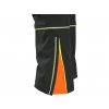 Kalhoty CXS TRENTON, zimní softshell, dětské, černé s HV žluto/oranžové doplňky