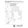 Plošinový vozík se dvěma madly a boční stěnou mřížovanou, Variofit, do 500 kg, 119 x 70 x 101,5 mm, modrá/antracit (Barva antracit RAL7016)