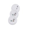 Solight rozbočka s USB A+C nabíječkou, 2 x 10A, bílá