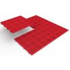 Plastová garážová podlahová dlaždice ATENA 30,5 x 30,5 x 1,3 cm, červená, balení 11 ks