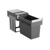 Vestavný odpadkový koš Hailo AS Tandem 28, tmavě šedý