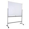 Otočná magnetická tabule na stojanu, popisovatelná, bílá, 120 x 90 cm