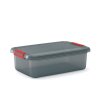Plastový úložný box K-Latch M, objem 28l, 59 x 39 x 18 (výška) cm, šedý