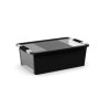 Plastový úložný box BI, objem 26l, 55 x 35 x 19 (výška) cm, černý