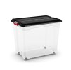 Plastový úložný box Moover box XXL, objem 80l, 58 x 38 x 49 (výška) cm, černé víko