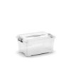 Plastový úložný box Moover box XS, objem 12l, 38 x 26,5 x 18,5 (výška) cm, transparentní víko