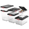 66730 3 plastovy ulozny box moover box xs objem 12l 38 x 26 5 x 18 5 vyska cm cerne viko