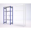 Policový regál, základní, 200 x 123 x 42 cm, 120 kg/police, 4 pozinkované police, modrý
