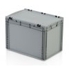 Euro přepravka s víkem 88l, plný úchyt 42 x 60 x 40 cm