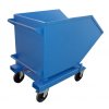 Výklopný kontejner (přepravník) čtyřkolový, 600 litrů, var. s kohoutem i kapsami, modrá