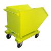 Výklopný kontejner (přepravník) čtyřkolový, 600 litrů, var. s kohoutem i kapsami, žlutá
