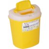 Nádoba na nemocniční odpad 5,5 litru, žlutý kontejner s bezpečnostní klapkou