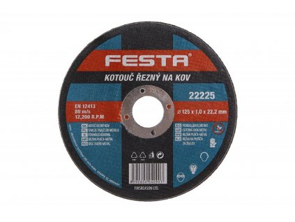 FESTA Kotouč řezný na kov 125x1,0x22,2mm