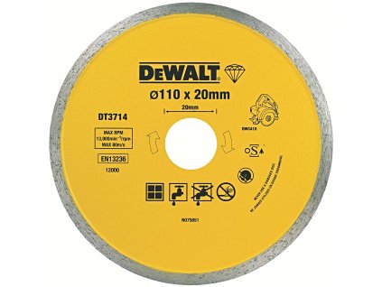 DeWALT DT3714 110x20mm diamantový kotouč na obklady pro DWC410