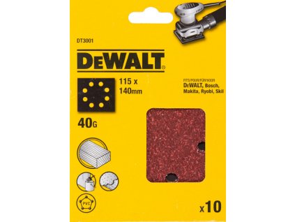 DEWALT DT3004 děrovaný brusný papír 115x140 mm | P100 | 10 ks