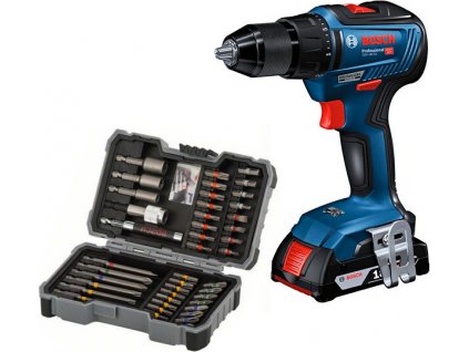 BOSCH GSR 18V-50 aku vrtačka + sada bitů (43 ks)