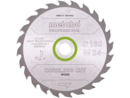 26818 metabo cordless cut wood professional 160x20 z24