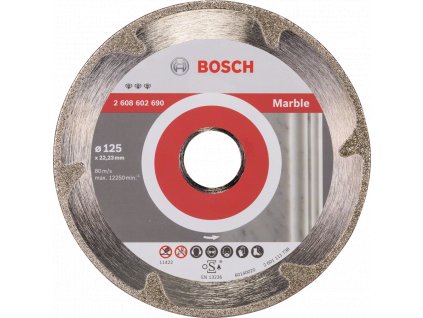 BOSCH 125x22,23mm diamantový řezný kotouč na mramor Best for Marble (2.2 mm)