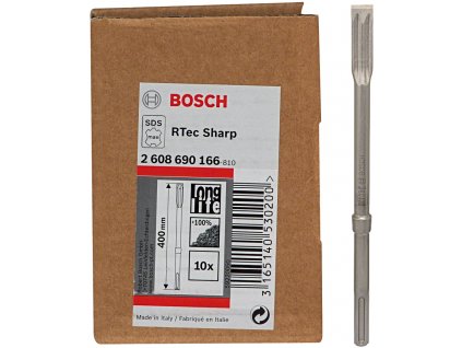 BOSCH balení plochých sekáčů SDS-max RTec Sharp Longlife (400/25 mm), 10 ks