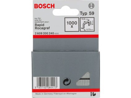 BOSCH spony typ 59 - šířka 10,6 mm, délka 8 mm, balení 1000 ks
