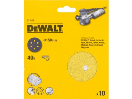 DeWALT brusný kotouč 150 mm K320-10 ks