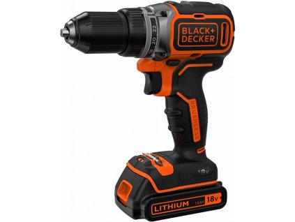 BLACK+DECKER (1x1,5Ah) bezuhlíková aku vrtačka BL186 + kufr