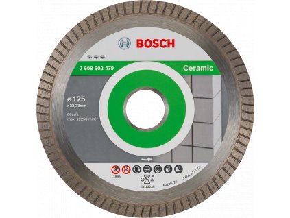 BOSCH DIA kotouč Best for Ceramic Extraclean Turbo 125mm (22,23/1,4 mm)