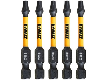 DeWALT DT7395T 1/4" HEX T20 Torx 57mm rázový torzní bit FlexTorq EXTREME – balení 5 ks