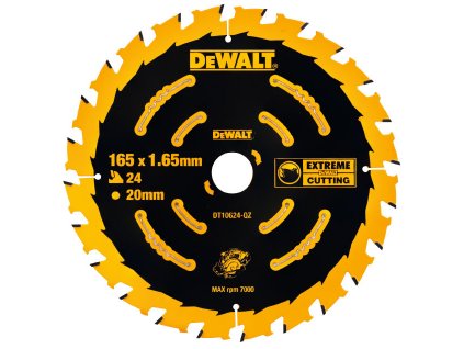 DeWALT DT10624 pilový kotouč Extreme ATB 20° 165x20mm (24 zubů)