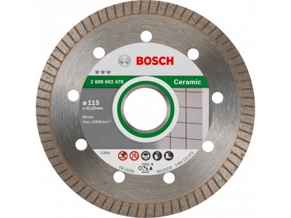 BOSCH DIA kotouč Best for Ceramic Extraclean Turbo 115mm (22.23/1.4 mm)