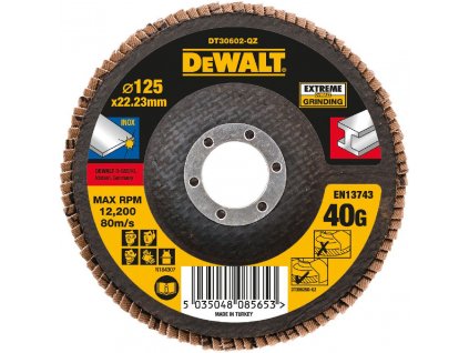 DeWALT DT30602 Extreme lamelový kotouč na kov 125mm (zrnitost 40G, plochý)