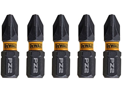 DeWALT DT7387T 1/4" HEX PZ2 Pozidriv 25mm krátký torzní bit FlexTorq EXTREME – balení 5 ks