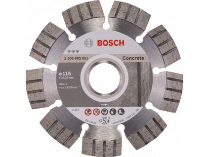 BOSCH 115x22,23mm DIA kotouč na rychlé řezání betonu Best for Concrete 115mm (2.2 mm)