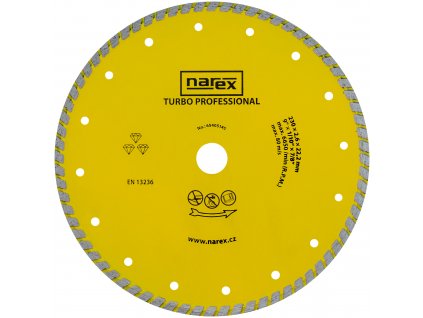 NAREX 230x22,23mm DIA dělící kotouč na stavební materiály TURBO PROFESSIONAL